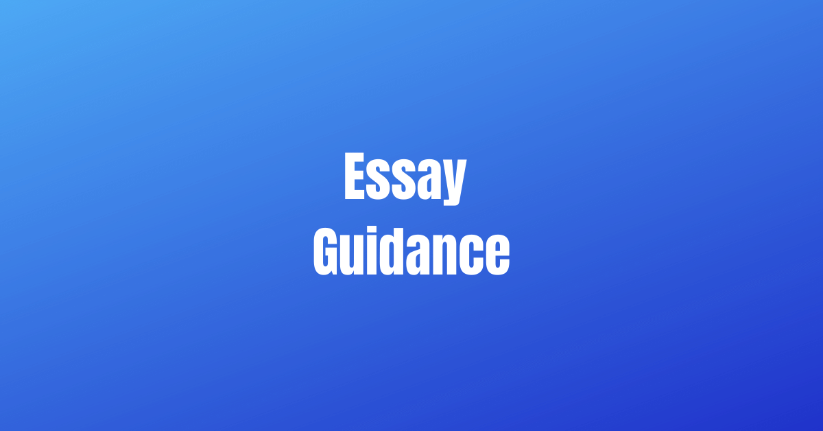 essay guidance